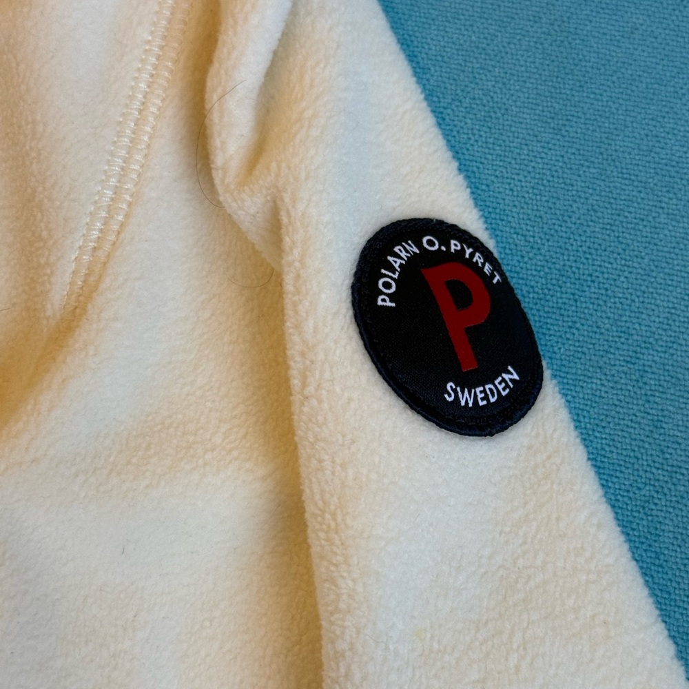 Polarn O. Pyret Baby Cream Fleece Bunting - Size 6m